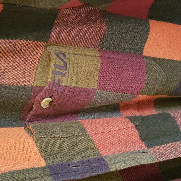 Vintage Fila Plaid Sweater Coat Size L - Picture 3 of 14